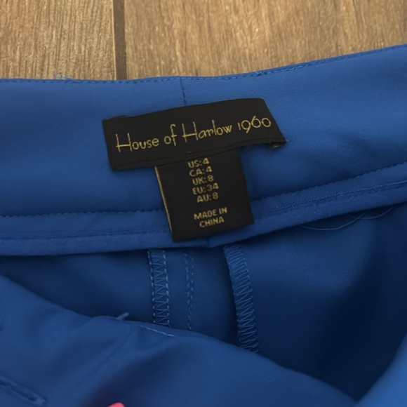 NWOT House of Harlow royal blue slacks size 4 - Picture 2 of 3